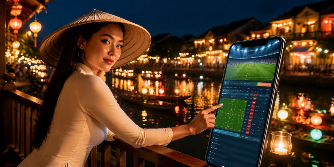 Người dùng tại Hội An dùng điện thoại nạp tiền và tham gia xổ số trực tuyến
