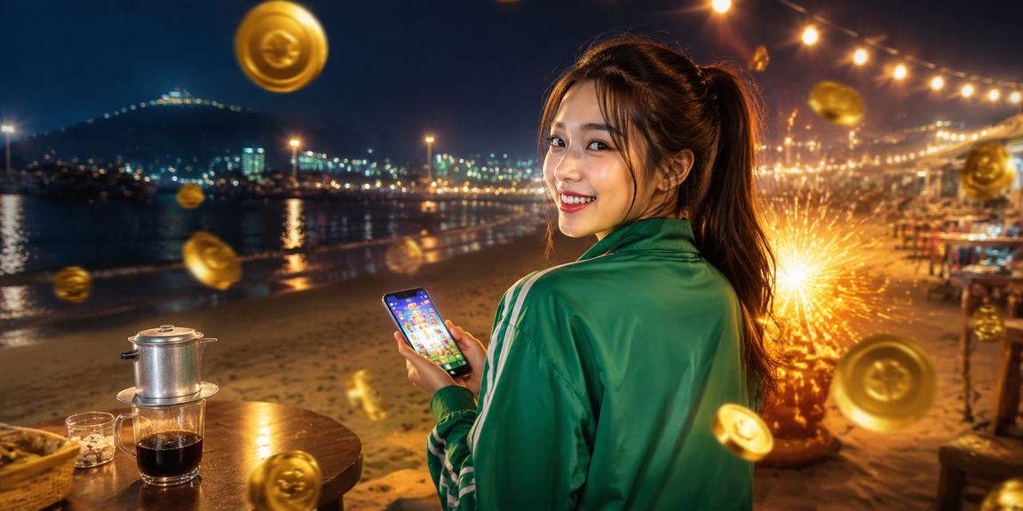 Không gian casino trực tuyến sôi động tại Việt Nam với ánh đèn neon rực rỡ